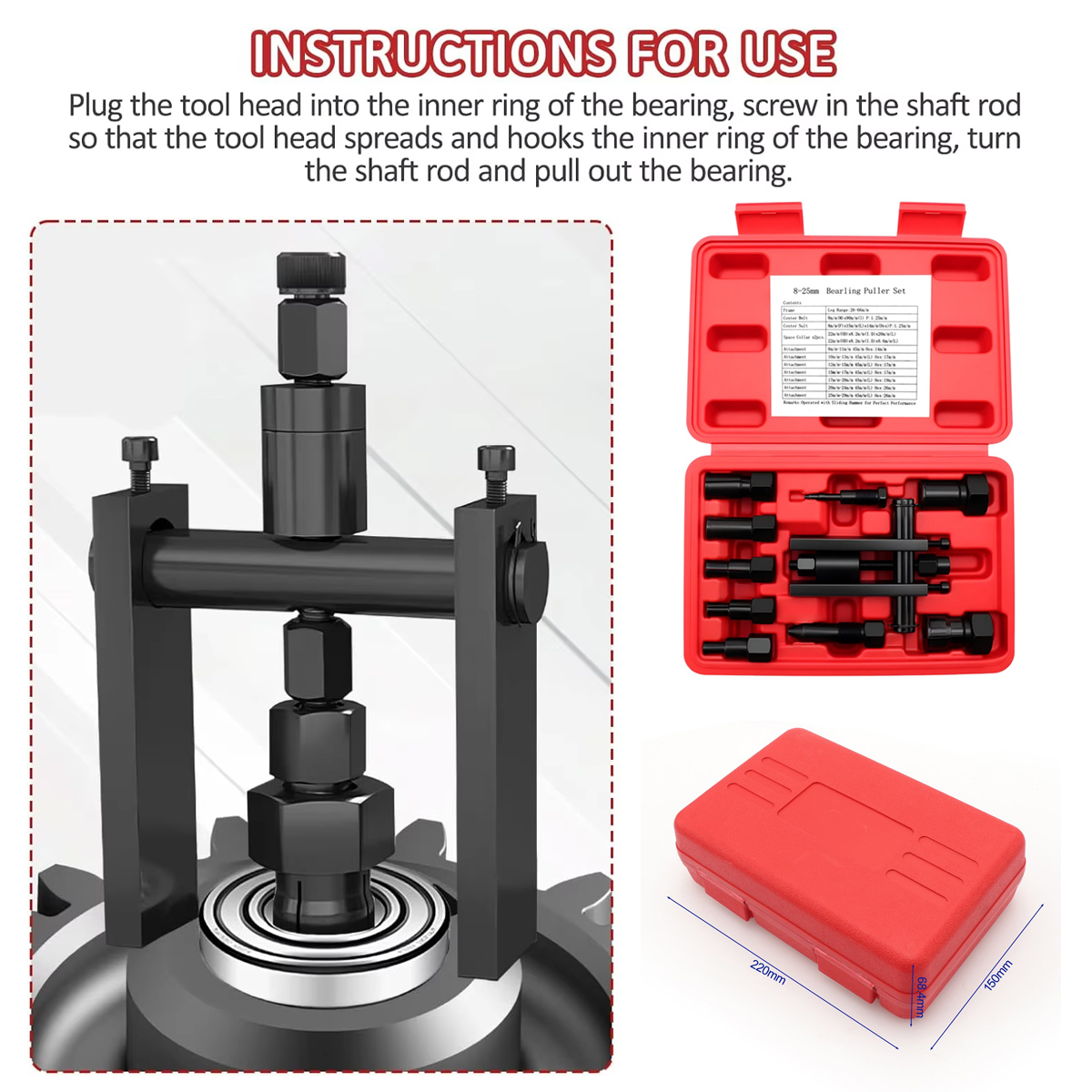 10PCS/Set Motorcycle Bearing P - Maintenance Workshop Tools recension och pris