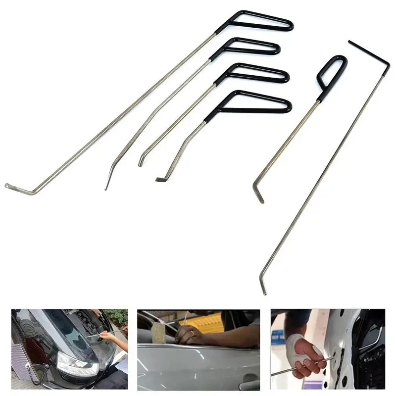 6pcs Car Dent Puller Rod Hooks - Maintenance Workshop Tools recension och pris