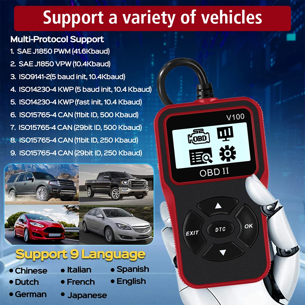 Car Scanner For 12V OBD2 Vehic - Workshop Tools English recension och pris
