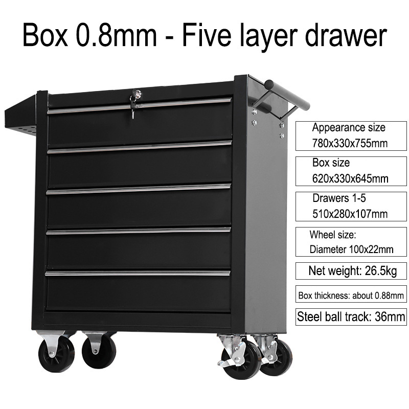 5 Drawer Storage Tool Box Trol - Maintenance Workshop Tools recension och pris