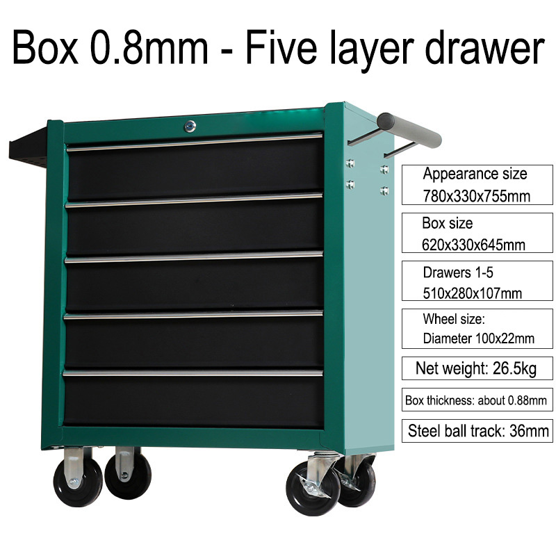 5 Drawer Storage Tool Box Trol - Maintenance Workshop Tools recension och pris