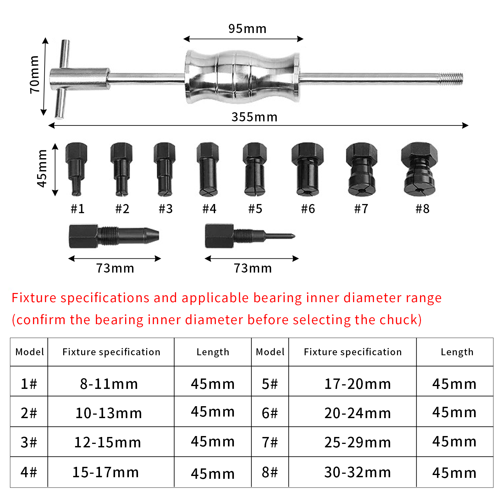12Pcs/Set Slide Hammer Bearing - Maintenance Workshop Tools recension och pris