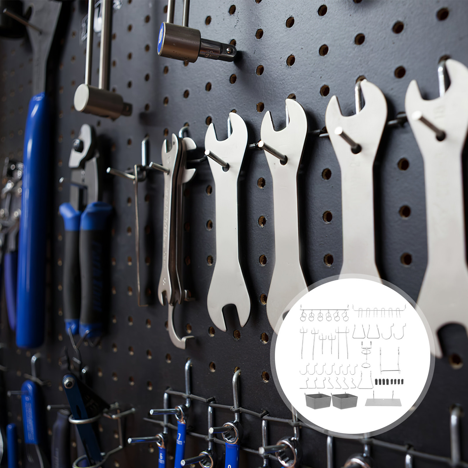 140Pcs Metal Pegboard Hooks Ki - Workshop Tools Organizer recension och pris