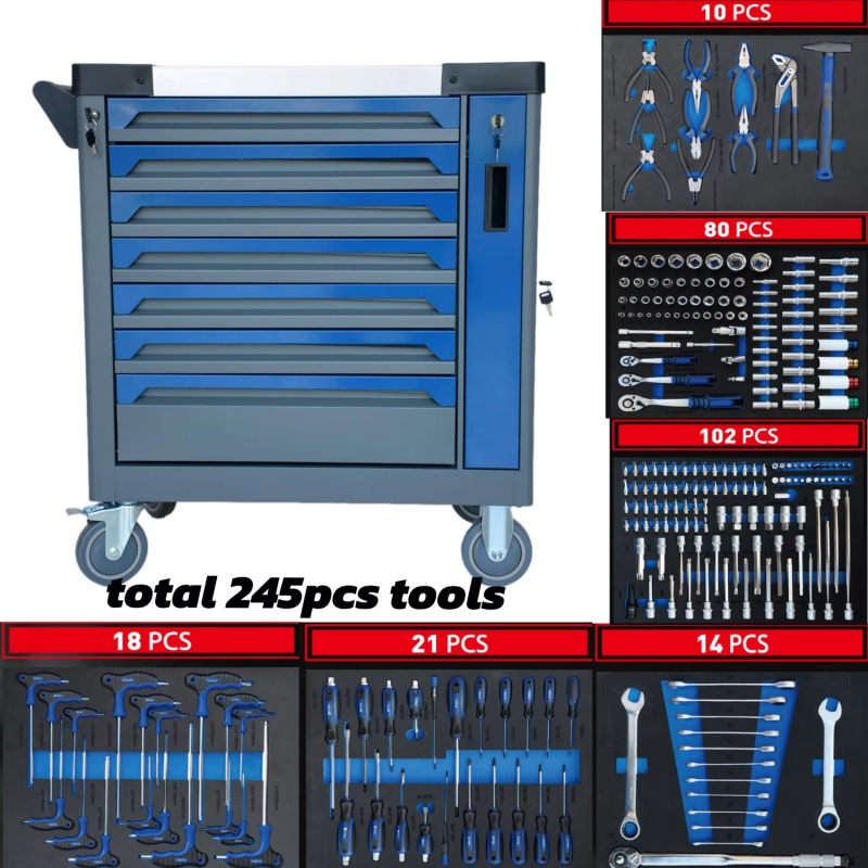 7-Drawer Lockable Rolling Stee - Tools For Garage Workshop recension och pris
