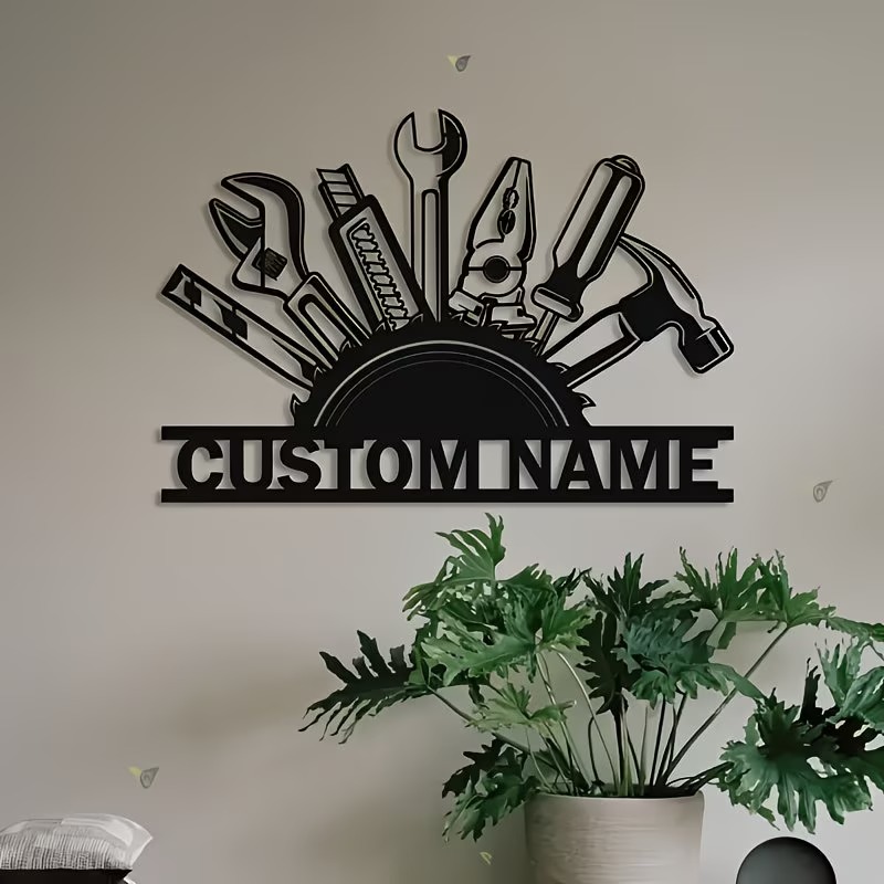 Custom Metal Tool Wall Art - P - Workshop Tools And Names recension och pris